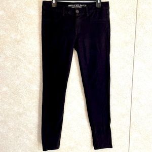 American Eagle Mid Rise Jegging Jeans Womens Size 8 Black Stretch Legging